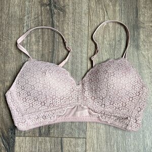 Aerie Lace Bralette in Soft Pink